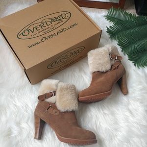 Overland Sheepskin Co. Shearling Cuff Booties